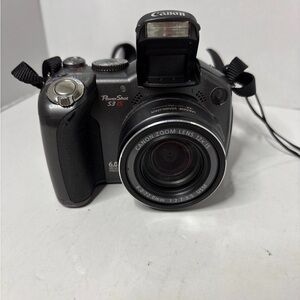 Canon PowerShot S3 IS Digital Camera - Black and Silver